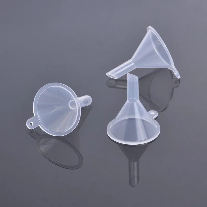 Clear Plastic Mini Funnel Environmental Material Cosmetic Empty Bottle Jar Perfume Essential oil Liquid filling Packing Accessories Tools