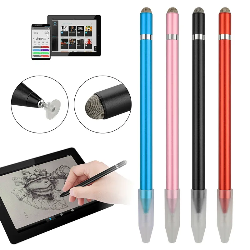 2 In1 Stylus Ritningpenna för Samsung Tablet PC Captactive Screen Caneta Touched Pennor för smartphone laptop penna