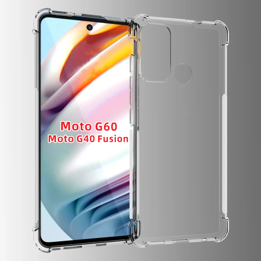 Antichoc Anti-Scratch transparent transparent Cases Housse de protection souple en TPU pour Motorola Moto G40 Fusion G60 G50 edge S 2021 G30 G10 E7 POWER