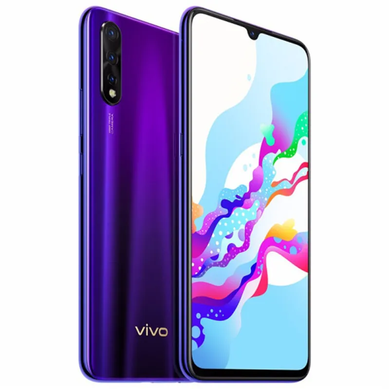 Original Vivo Z5 4G LTE Cell Phone 6GB RAM 64GB 128GB ROM Snapdragon 712 Octa Core Android 6.38 inch 48MP Fingerprint ID Smart Mobile Phone