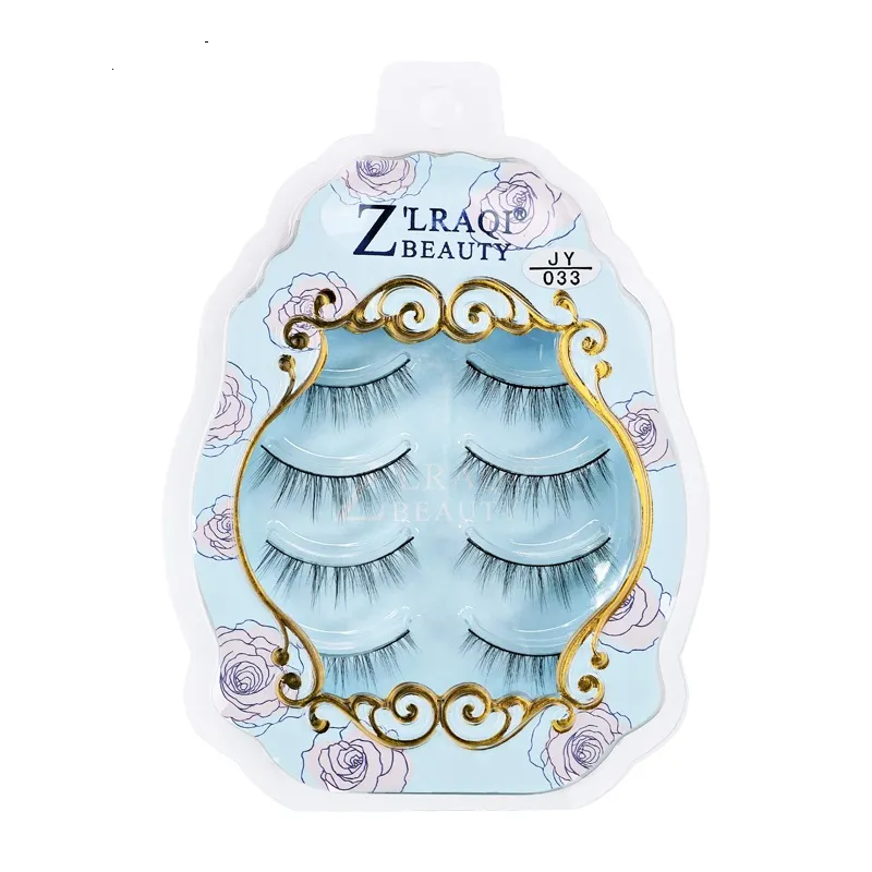 JY Four pairs Eye Lashes Extension Makeup natural fake eyelash beautiful makeup reusable in stock