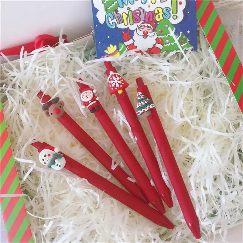 BallPoint Pennar Cartoon Elementary School Deer Home Decor Christmas Pen Xmas Tree Stationery Santa Claus