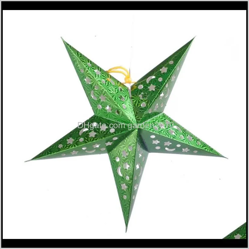 paper lamp lantern hanging five-pointed stars christmas lampshade light shade diy wedding festival party decoration