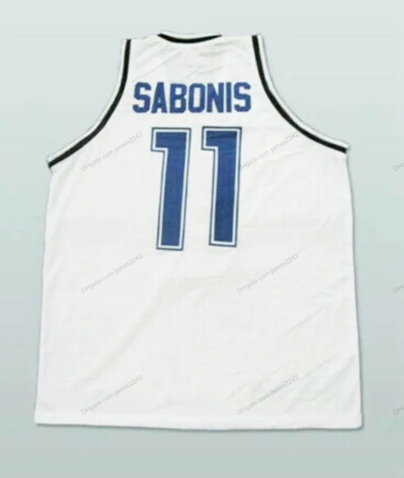 Custom Retro Arvydas Sabonis 11 Teka Basketball Jersey Madrid Stitched Blue White Polyester S 4XL Any Name And Number Breathable Quick Dry