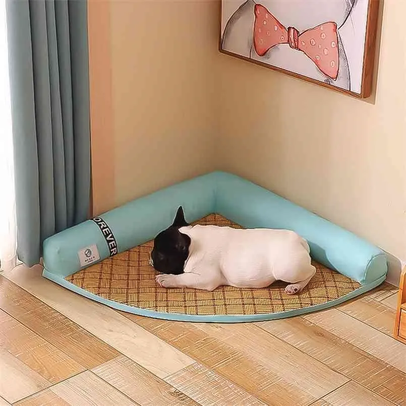 Summer Cooling Pet Dog Mat Washable Sofa Breathable cooling mat Cats Bed For Blanket Supplies Cool 210924