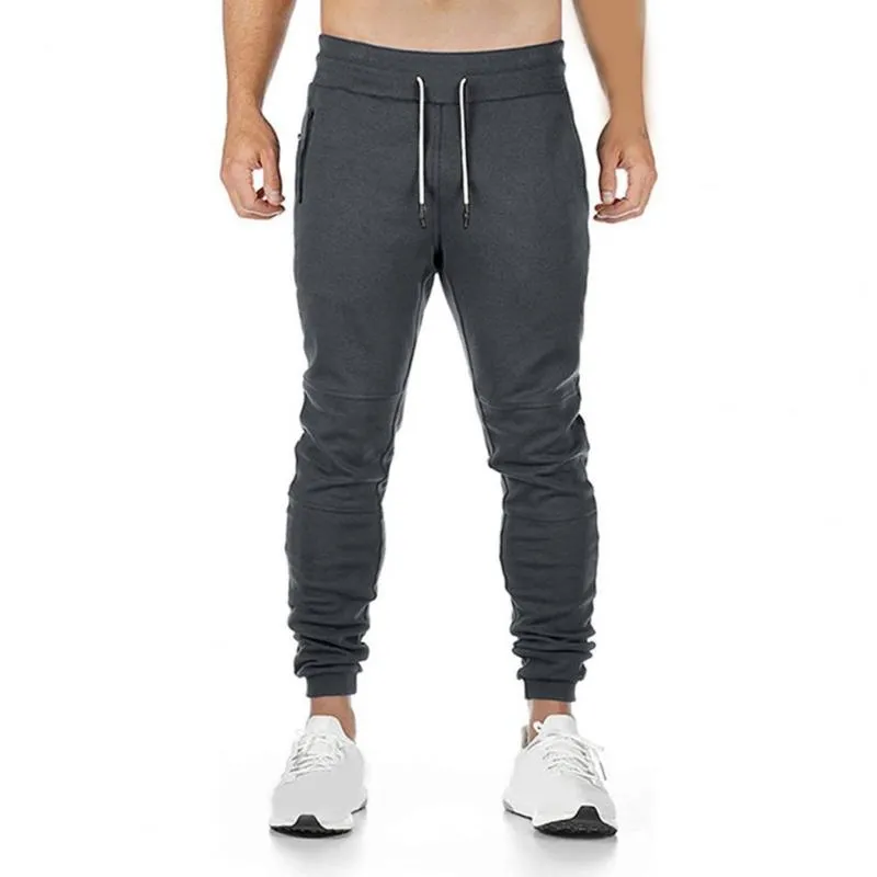 Mäns byxor män byxa höst vinterdragning tights zip fickor sportkläder byxor tracksuit jogger lös spår plus storlek