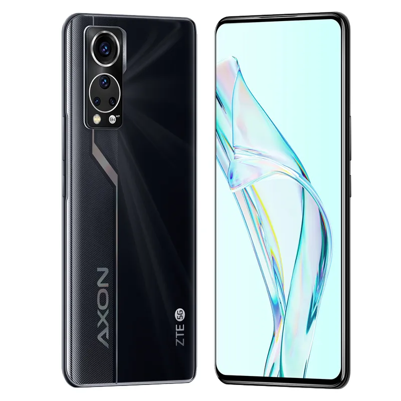 Téléphone portable d'origine ZTE AXON 30 5G 8 Go de RAM 128 Go 256 Go ROM Octa Core Snapdragon 870 Android 6,92 "sous caméra d'affichage 64MP AI NFC Face ID empreinte digitale téléphone portable intelligent