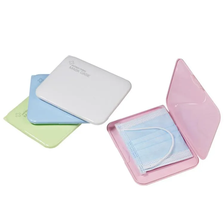 Universal Portable Square Face Mask Case Pollution Prevention Unisex Convenient Mask Storage Box Free