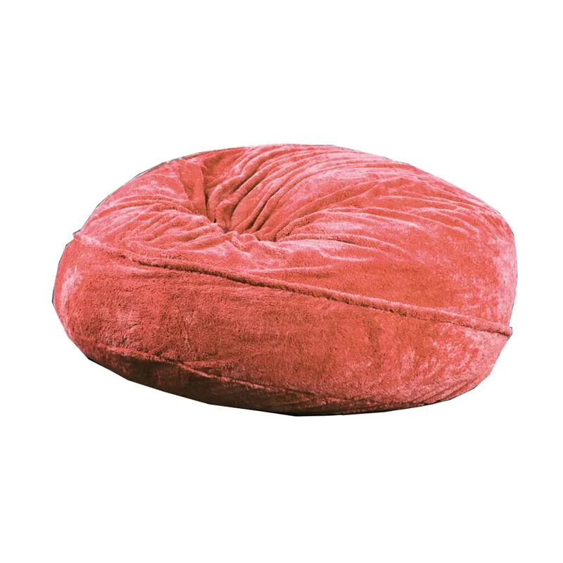 Gemdeck Bean Bag Chair Cover Chair Cushion(not include filler), Soft Fluffy  Sofa Cover Red 