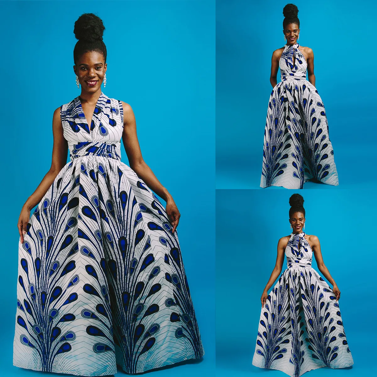 Ремни с принтом перьев, африканское платье, этническая женская сексуальная длинная юбка с разрезом2715