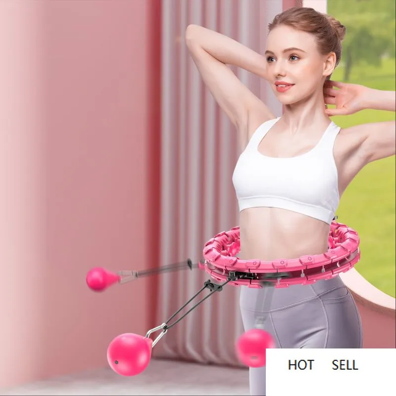 ABS Adjustable Fitness Hoops Waist Sports Detachable Massage Ring Gym Home Training Weight Loss Fitness Equipment