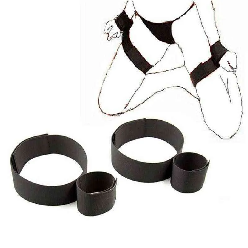 NXY Vuxna leksaker Sex Flirt Toy Handcuff BDSM Bondage Erotiska handleden Ankle Cuffs Fetish Kit Games för par handbojor 1207