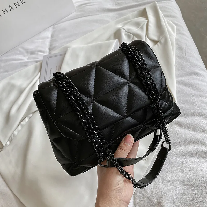 Online celebrity designer bags 2021 new style fashionable one-shoulder Cross Rhombus Square bag popular chain messenger bags shoulder bag