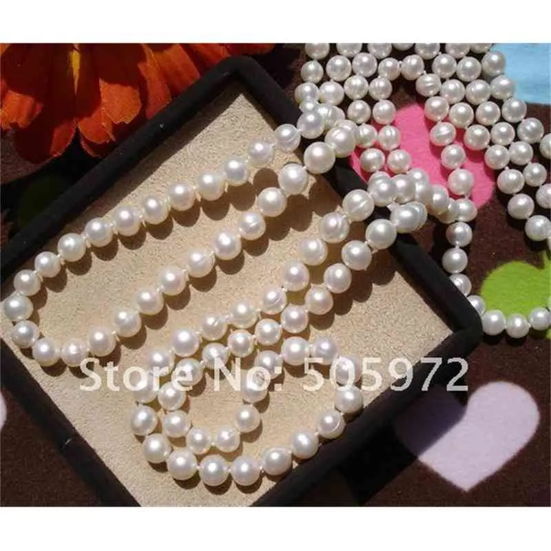 FREE SHIPPING 120cm Long Sweater Jewelry Winter/Spring/Summer/Autumn Pearl Necklace Knotted Costume Jewellery Cheap on Sale!!!