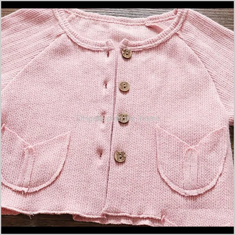 2021 new spring fall newborn knitted cardigan + set for childish baby girl`s fashionable princess outfits 5hhe