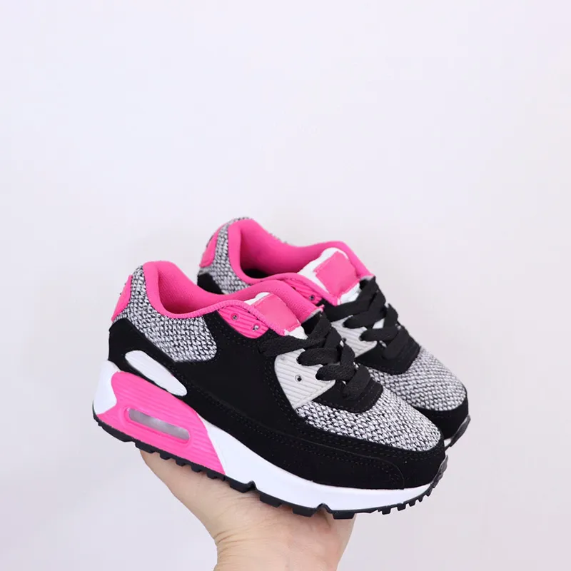 Kids Breathable Sneakers Comfortable Pink Red Black Sizes 28 35