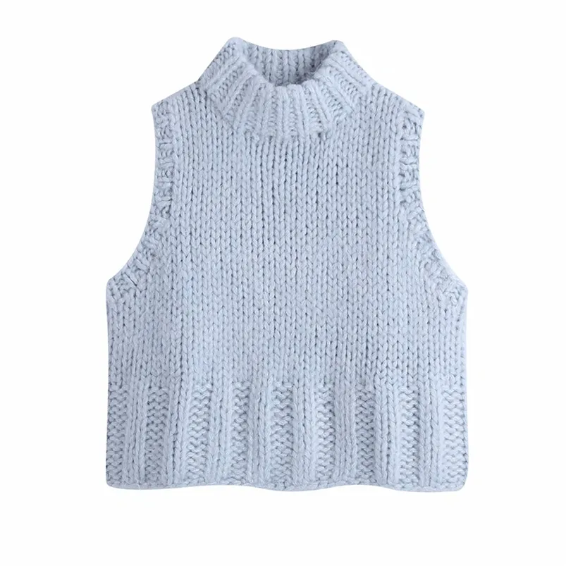 Women Autumn Sweet Knitted Pullovers Vest Sweaters O-Neck Sleeveless Solid Female Fashion Street Wool Waistcoat Sweater 210513