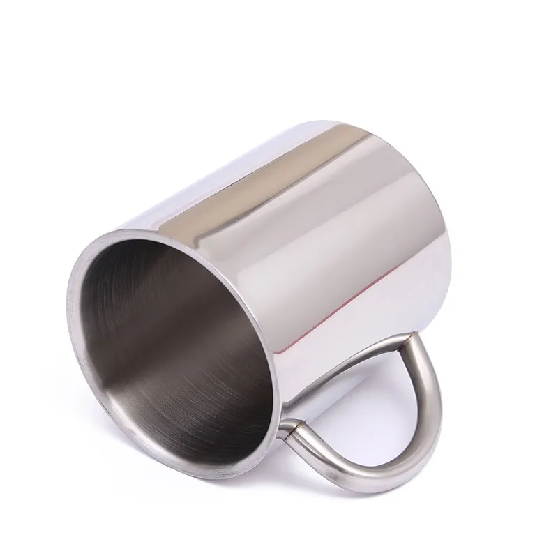 14oz Stainless Steel Mug Cup With handle Double Wall Travel Tumbler Coffee Mug Tea Cup Portable Drinking cup Beer mug Resistance to falling