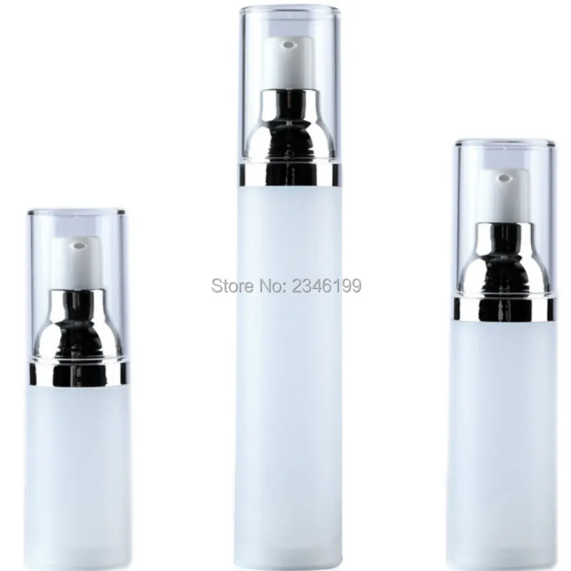 Empty Airless Bottle 20ml 30ml Plastic Airless White Bottle 50ml Plastic Cosmetic Container Lotion Pump Emulsion Pump