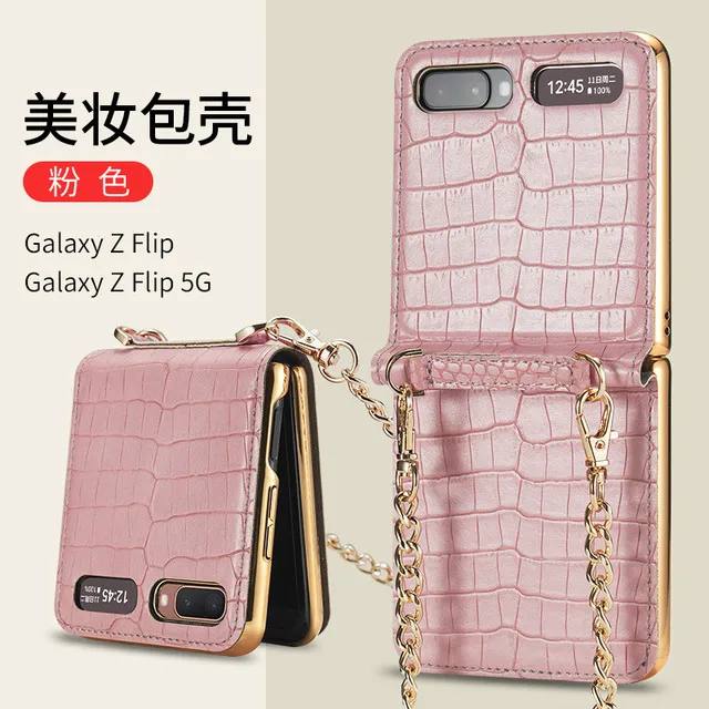 Para Samsung Galaxy Z Flip Mobile Phone Case Zflip Ultra Fina Protetora  Capa F7000 Beauty Bag De $421,89