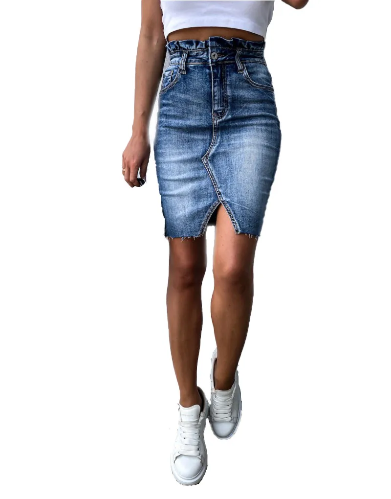 Retro High Waist Denim Skirt With Buttock Slimming Jeans Stretch Bodycon Mini Jeans Skirt For Women Sizes S XL Drop Shipping Available From Bidalina 12.16 DHgate.Com
