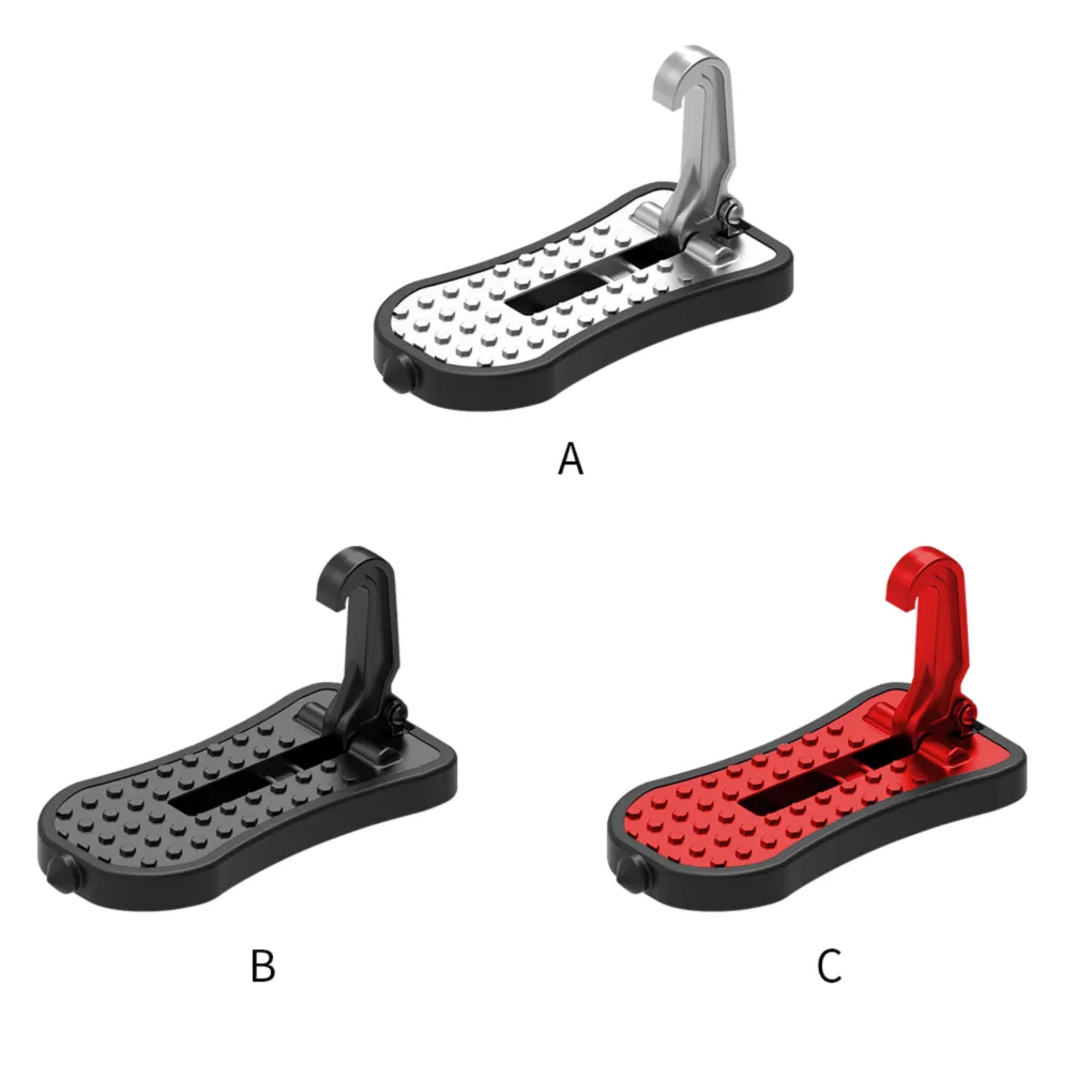 Foldable Car Door Step Pedal With Hooked Foot Pegs Universal Auto