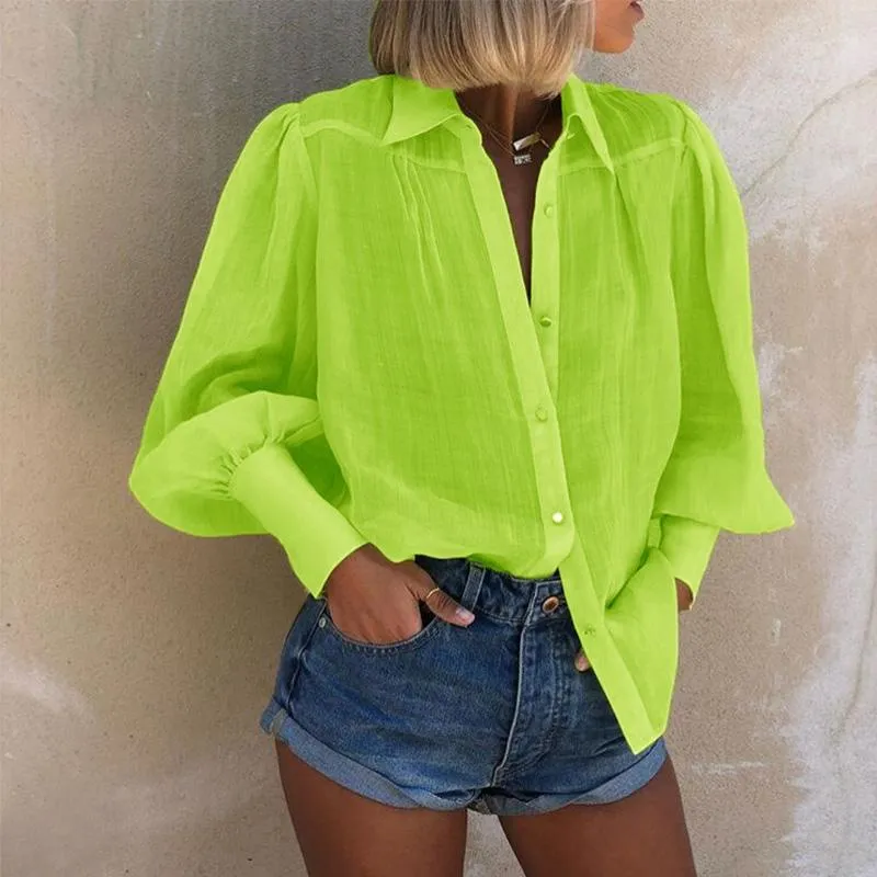 Neon green sales button down shirt