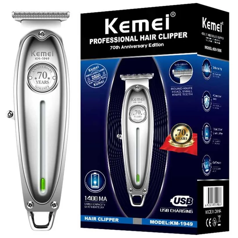 Original Electirc Barber Full Metal Habitação Pro Trimmer De Cabelo Para Homens Lithium Ion Poderoso Barba Trimme Finishing Machine 220106