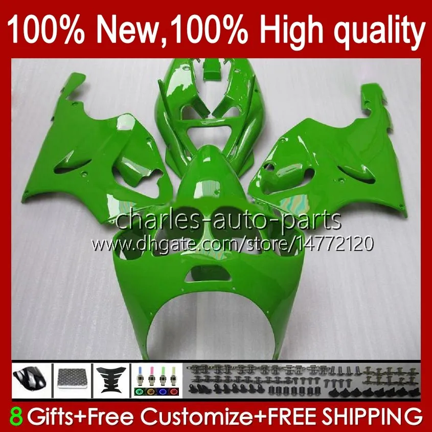 Bodys Kit For KAWASAKI NINJA ZX-7R ZX750 ZX 7R 96 97 98 99 00 01 02 03 Bodywork 28HC.61 ZX-750 ZX 7 R ZX 750 ZX7R green all glossy 1996 1997 1998 1999 2000 2001 2002 2003 Fairings