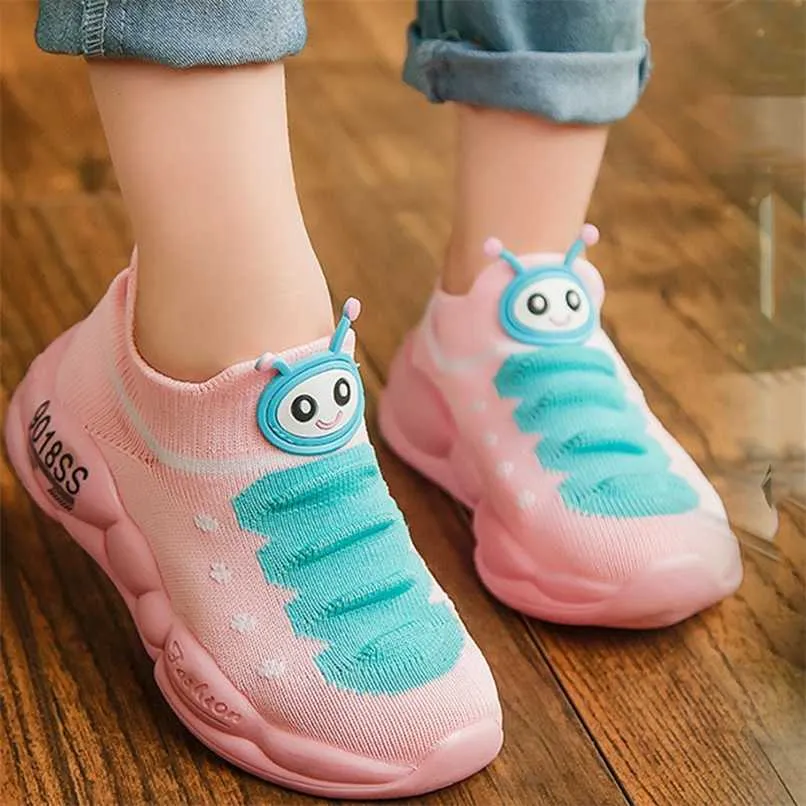 Spring Autumn Children's Sport Shoes Tenis Infantil Boy Basket Footwear Lightweight Breathable Girl Enfant Kid Running Sneakers 211022