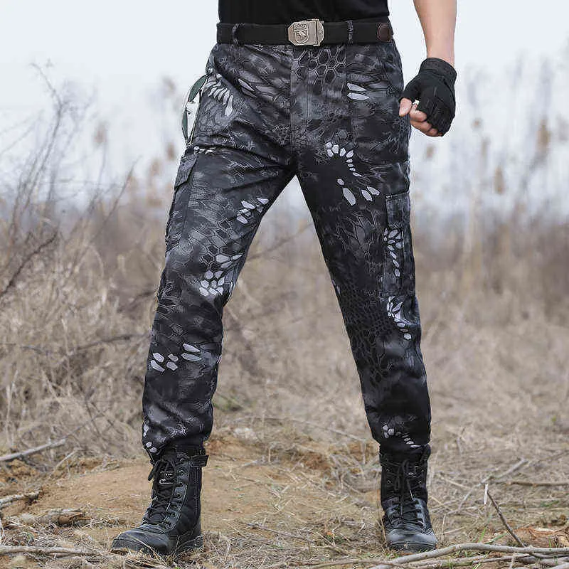 Military Black Python Camouflage Tactical Tactical Pants
