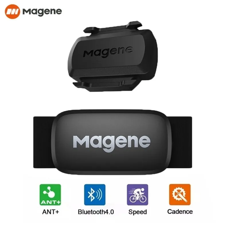 Magene H64心拍数モニターとS3ケーデンス/スピードセンサーAnt Bluetooth Peloton 、、 Wahoo Cycling Compuling Chest Strap 220119