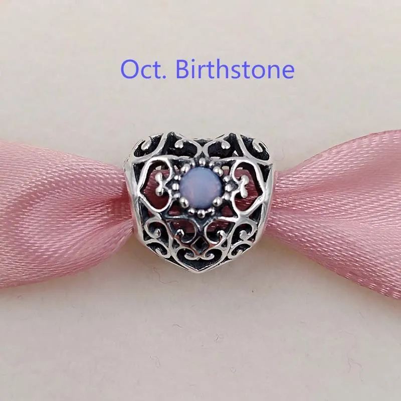 AnnaJewel 925 Sterling Silver Heart Birthstone Heart Charm Bead For European Pandora Style Bracelets Necklaces July Signature 791784NOP From Annajewel 6.37 DHgate.Com
