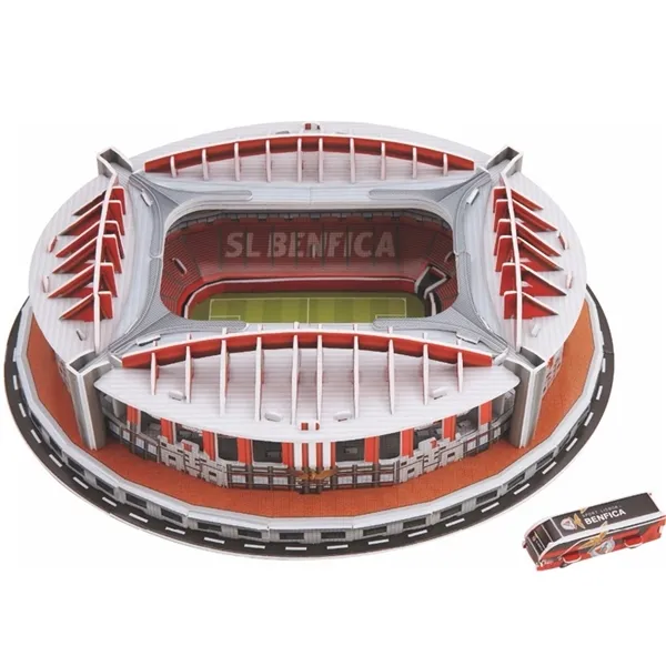 [Funny] 84Pcs/set Portugal Benfica Stadium RU Competition Football Game Stadiums building model toy kids child gift original box X0522