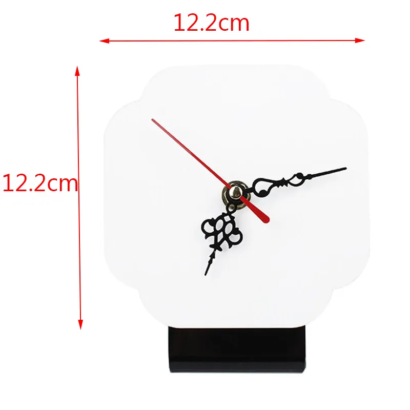 Polygon Sublimation Blank MDF Clock Decor Personalized Wooden Board Photo Frame Desktop Bell with Needle