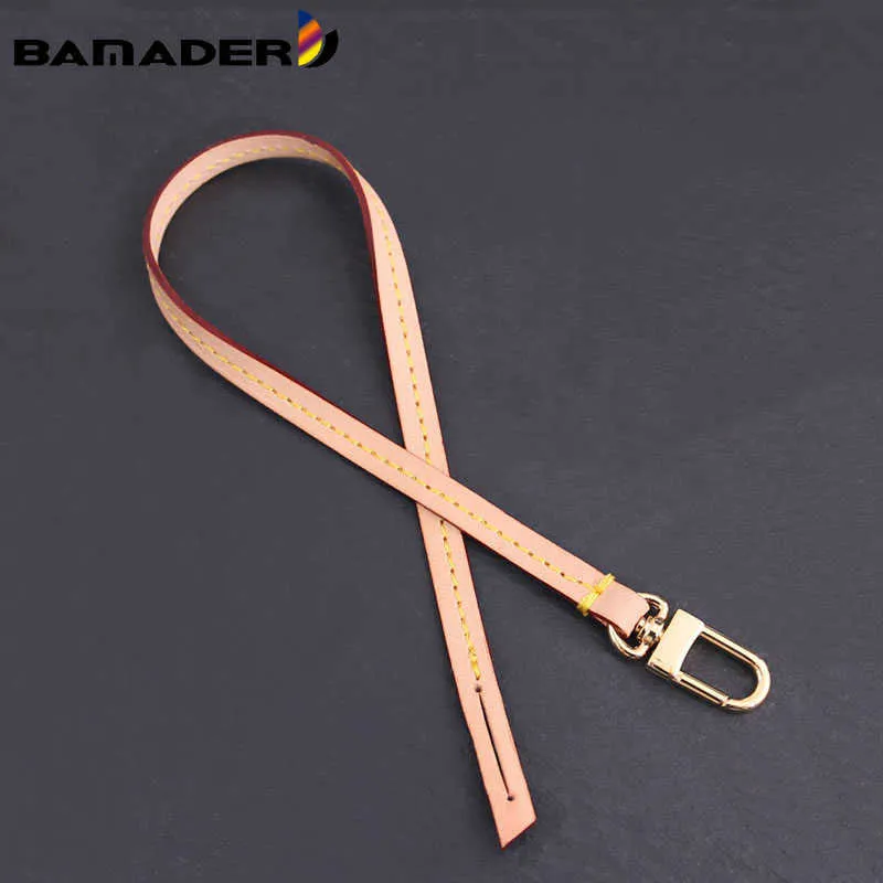 BAMADER 38.5cm Detachable Bag Handle Replacement Bag Strap Genuine Leather Shoulder Strap Bag Part & Accessories Fashion Strap 210624