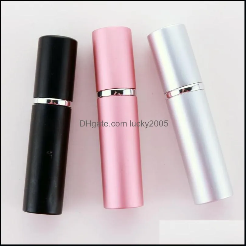 Portable Perfume Bottle 5ml Aluminium Anodized Compact Perfumes Aftershave Atomiser Fragrance Glass Scent-Bottle Spray bottles Mixed