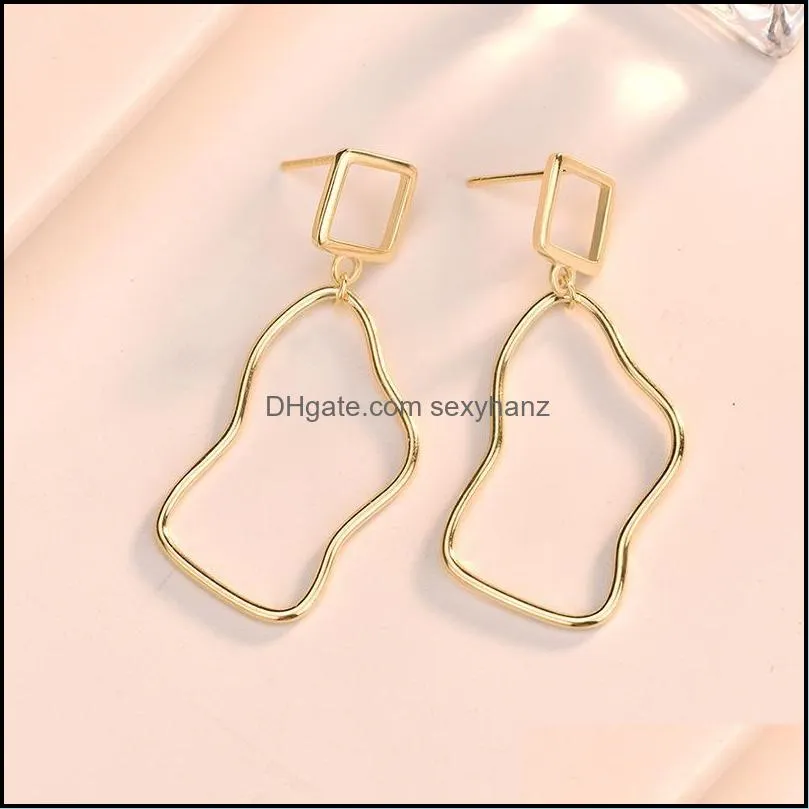 Other Sterling Silver S925 Geometric Earrings Simple Design Women Lovely Part Jewelry Great Quality Mother Day Gift EL30