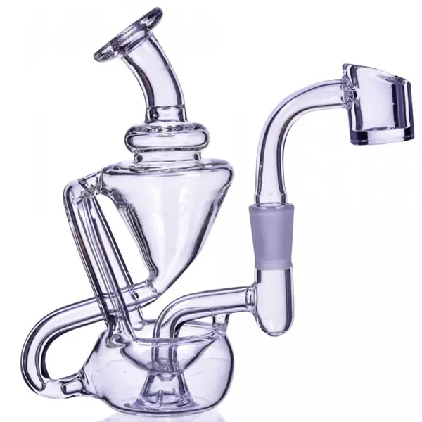 Mini oljeriggar vattenpipa bägare bas dab rigg glas vatten bongs rökrör återvinnare bong rökrör med 10 mm banger