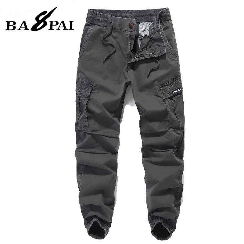 BAPAI Spring Winter Wojskowe spodnie Mężczyźni Khaki Spodnie Cargo Casual Bawełna Taktyczne Spodnie Mężczyźni Duży Rozmiar Army Overol Hombre G0104