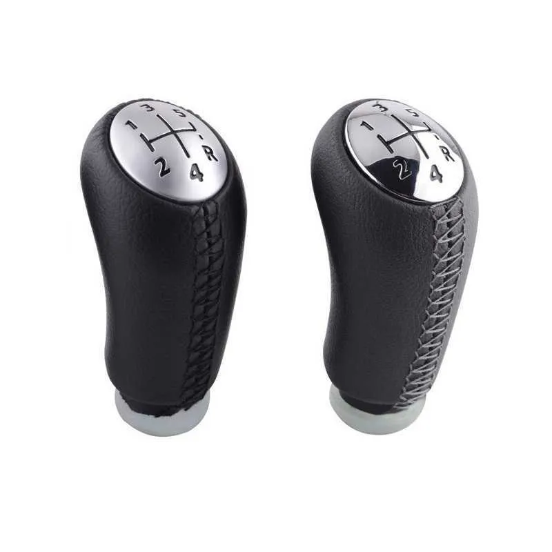 Новый 5 Speed ​​Gloss Matt Cap Cap Gear Knob PU Кожаные головки для Renault Laguna Megane 2 CLIO 3 2003-2009 Сценарный2 Kangoo 2009