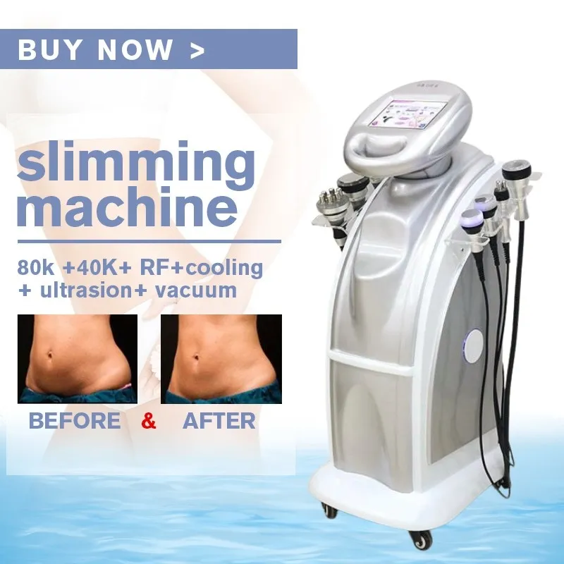 Högkvalitativ 80K Cavitation Machines Ultrasonic Fat Burning Cellulite Removal Vacuum RF Cavitation Slimming Lipo Body Contouring