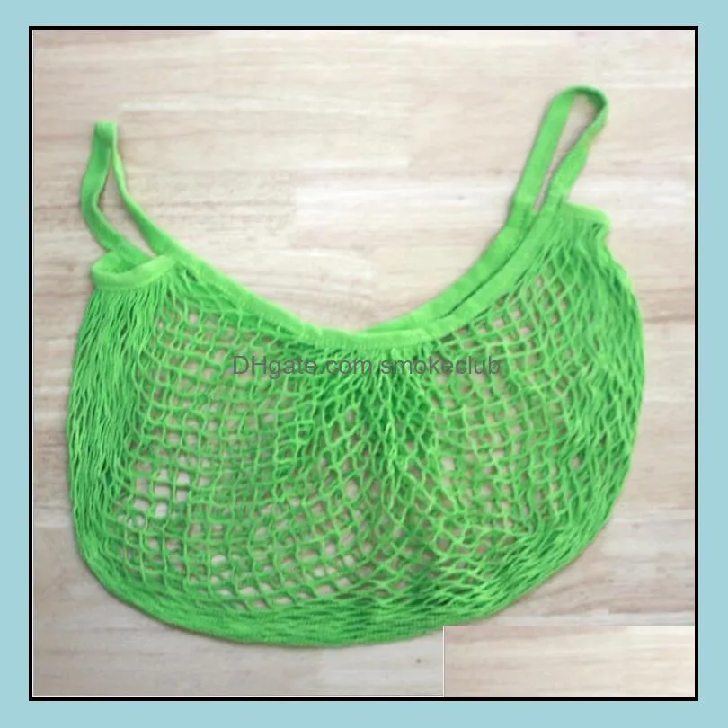 Shopping Bags Handbags Shopper Tote Mesh Net Woven Cotton Bags String Reusable Fruit Storage Bags Handbag Reusable Home Storage