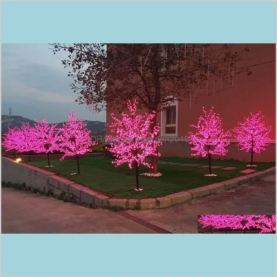 2M 6.5ft Height LED Artificial Cherry