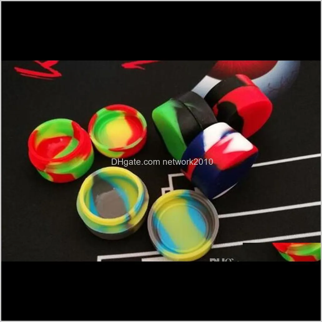 nonstick wax containers silicone box 5ml silicon container food grade jars dab tool storage jar oil holder 