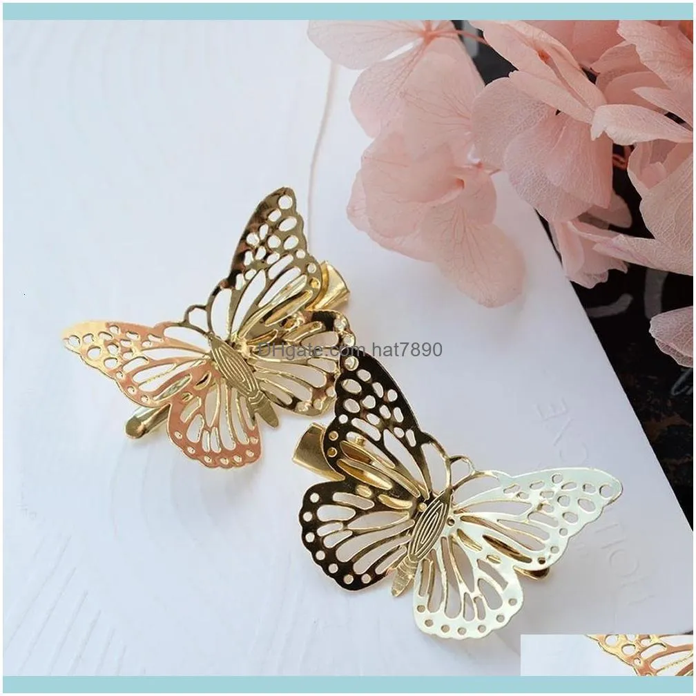 5pcs Hair Jewelry Accessories Girls Headwear Metal Butterflies Clips Grips clips pins Barrette Clamps for Pins