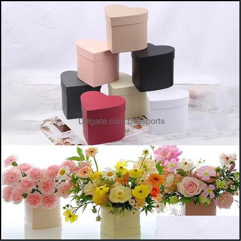 Florist Hat Boxes Heart Shaped Box Candy Boxes Gift Box Packaging for Gifts Christmas Flowers Gifts Living Vase1