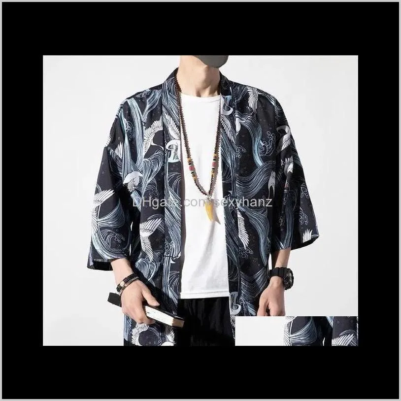 kimono men japanese kimono traditional male cardigan men thin harajuku streetwear samurai costume yukata male haori obi