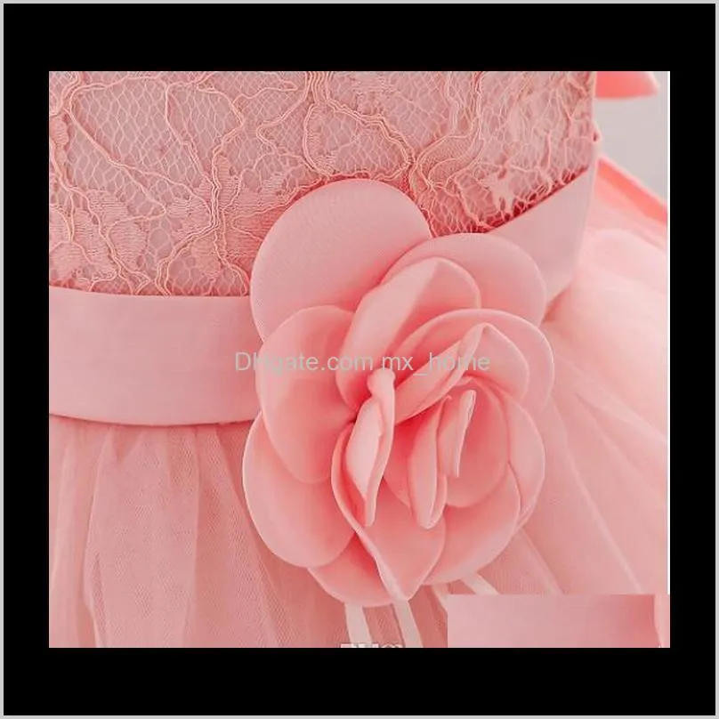 new best selling wedding dress for infants and children girl`s tail one year old baby baptism children`s dress skirt