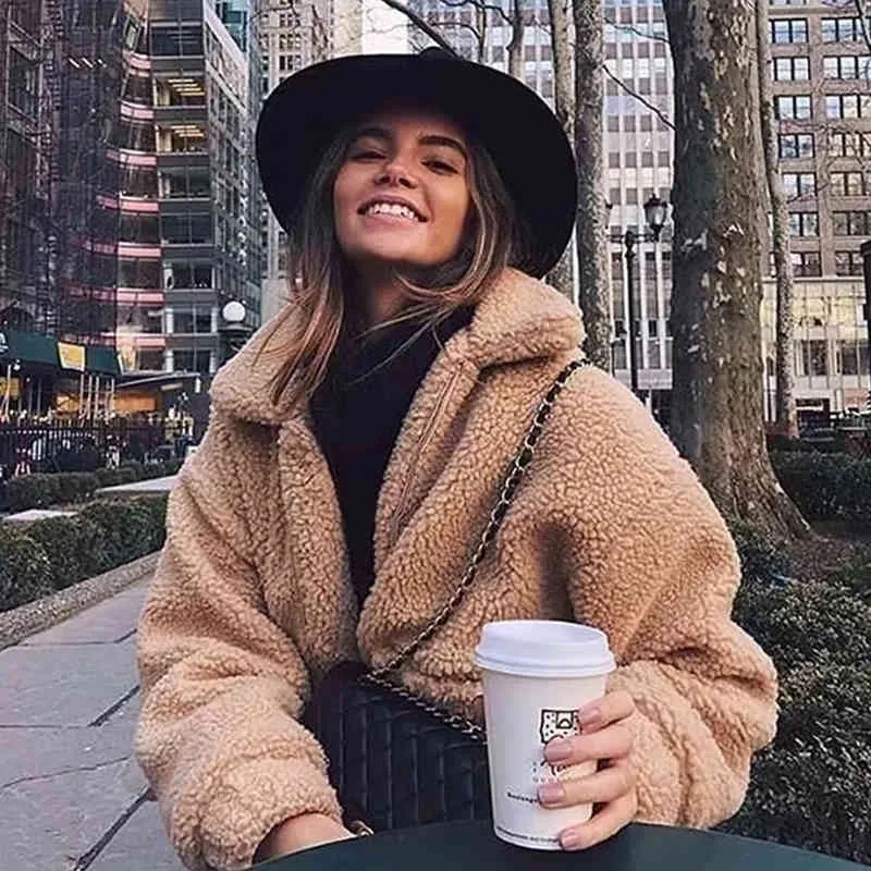 Faux fur teddy bear coat clearance